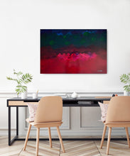 Load image into Gallery viewer, Abstract painting &#39;A Place To Heal&#39; hung on a wall above a desk
