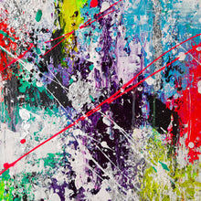 Load image into Gallery viewer, Detail of the original abstract painting Confettis 2
